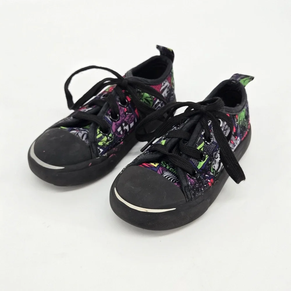 Natural Steps Trimfoot Co Comic Strip Dinosaur‎ Canvas Low Top Sneakers 8M